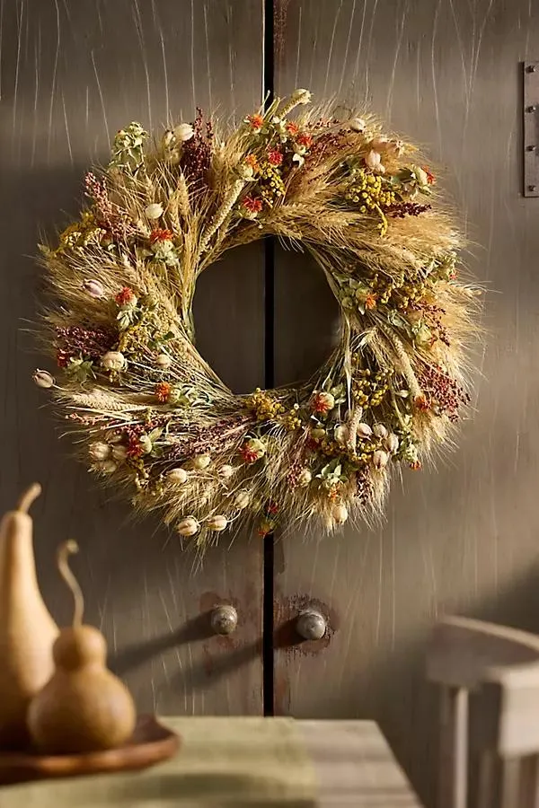 Harvest Tansy Dried Wreath