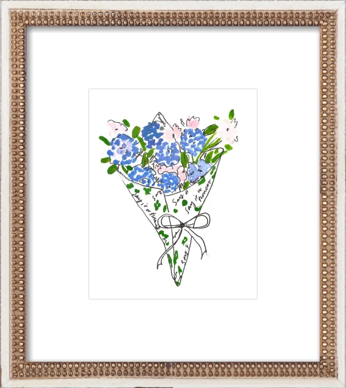 Bodega Flowers in Blue by Larsen McDowell for Artfully Walls