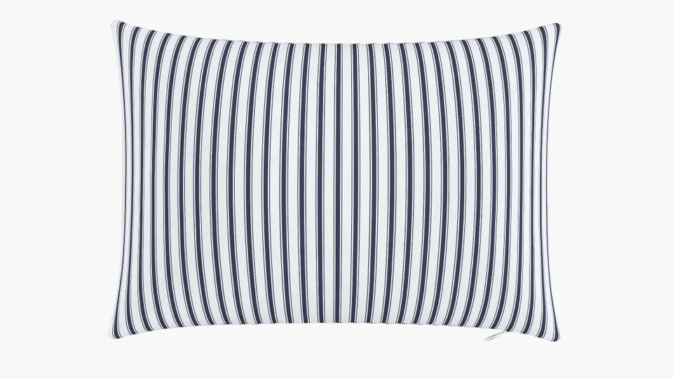 Outdoor 14" x 20" Lumbar Pillow, Navy Classic Ticking Stripe, 14" x 20"