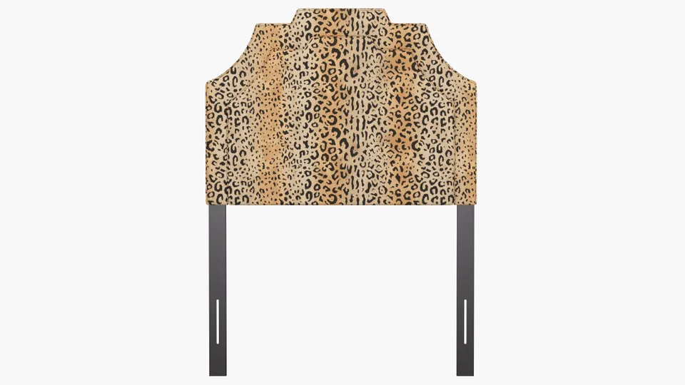 Art Deco Headboard, Leopard, Twin