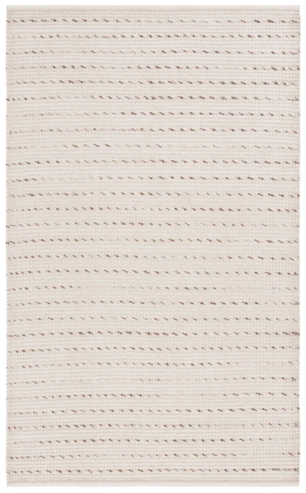 Safavieh Couture Vermont Collection Flat Weave Area Rug, Ivory / Beige, 5' x 8'