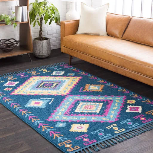 Love Blue Indoor 9'2" x 12'2" Machine Woven Rug