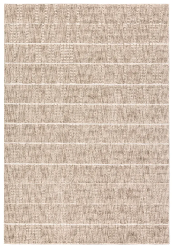 Assurance CMP07 Geometric Tan and Cream Runner Rug (2'8"x8')