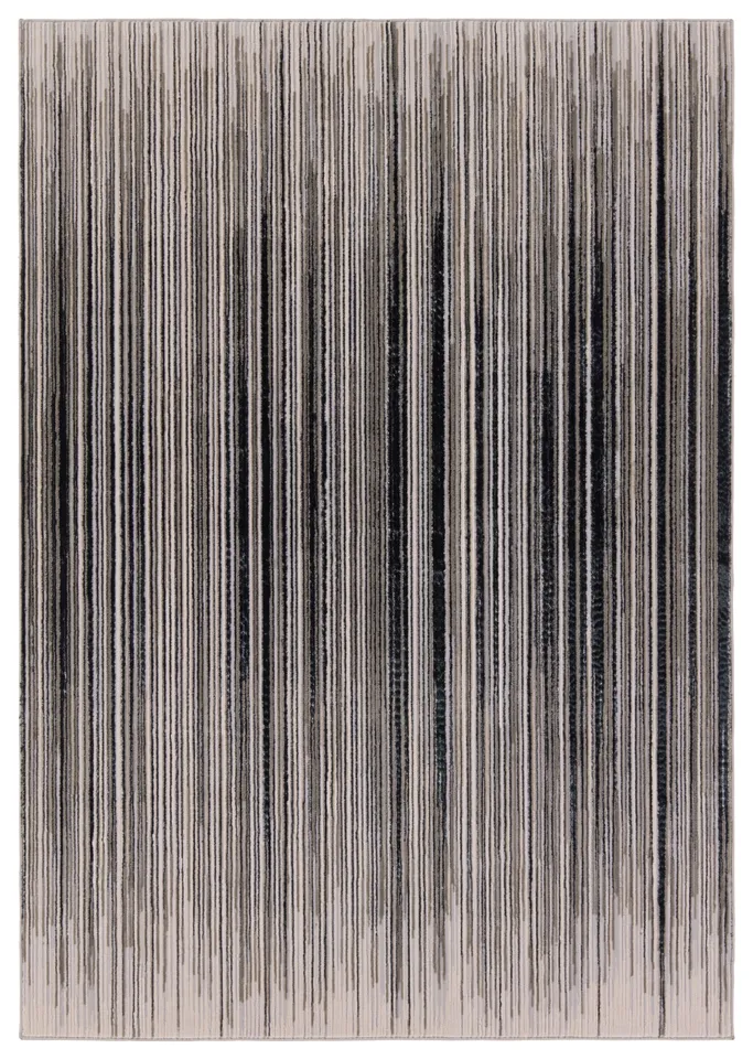 Adilah Striped Gray/Cream Area Rug (7'10"X10'6")