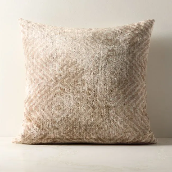 Nilo Turkish Silk Throw Pillow with Feather-Down Insert 23"x23"