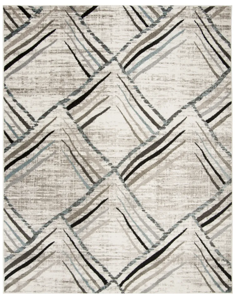 Arlo Home Woven Area Rug, AMS112A, Cream/Charcoal,  8' X 10'