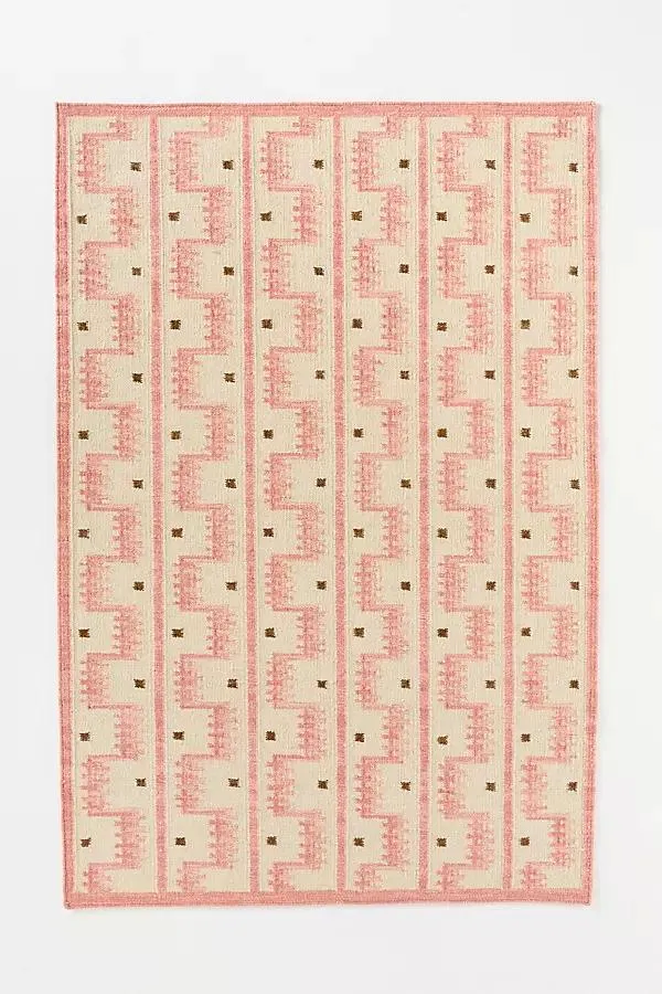 Handwoven Wool Scandi Geometric Rug