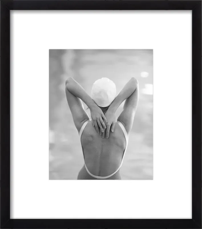 The Swimmer with a white  cap by Lucy Snowe for Artfully Walls