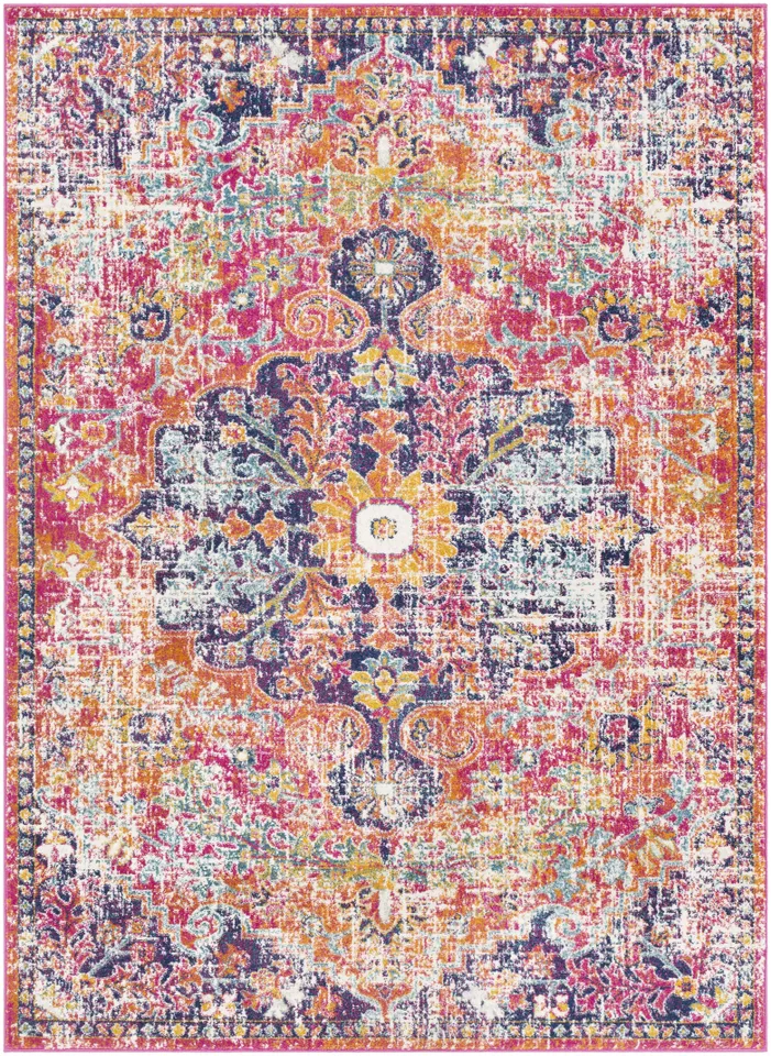 Harput Blue Indoor 2' x 2'11" Machine Woven Rug