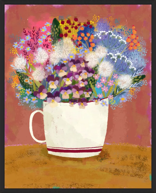 Violas in Russet by Joy Laforme for Artfully Walls