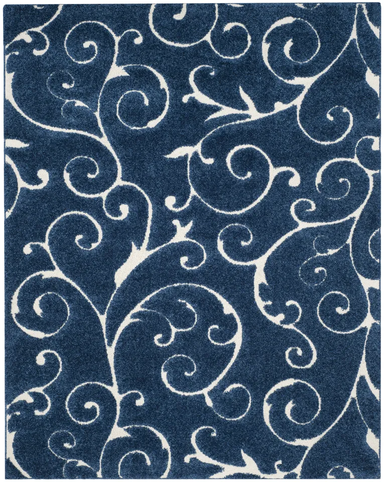 Arlo Home Woven Area Rug, SG455-6511, Dark Blue/Cream,  8' X 10'