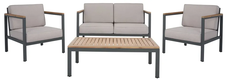 Chicopee 4 Piece Living Set - Natural/Light Gray