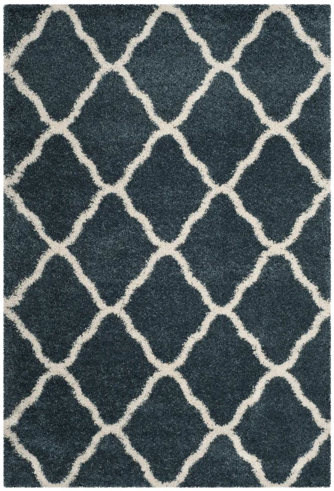 Arlo Home Woven Area Rug, SGH283L, Slate Blue/Ivory,  6' X 9'