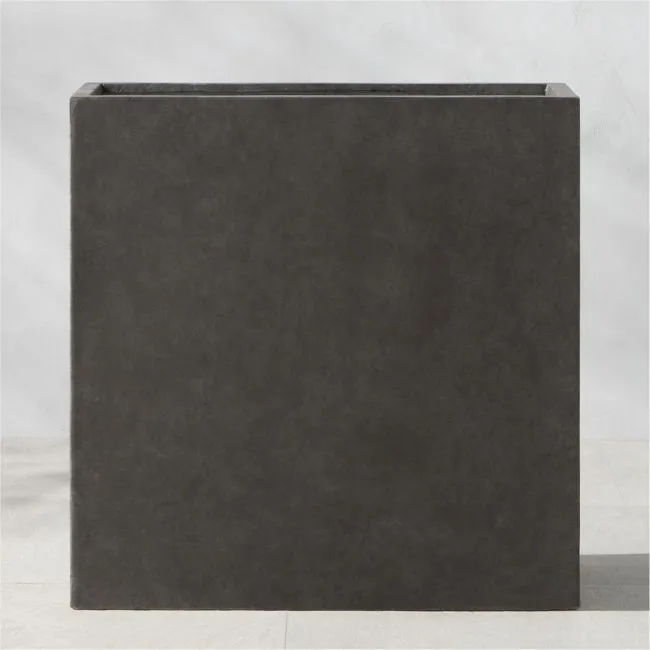 Ash Rectangular Dark Grey Cement Indoor/Outdoor XL Planter 31.5"H