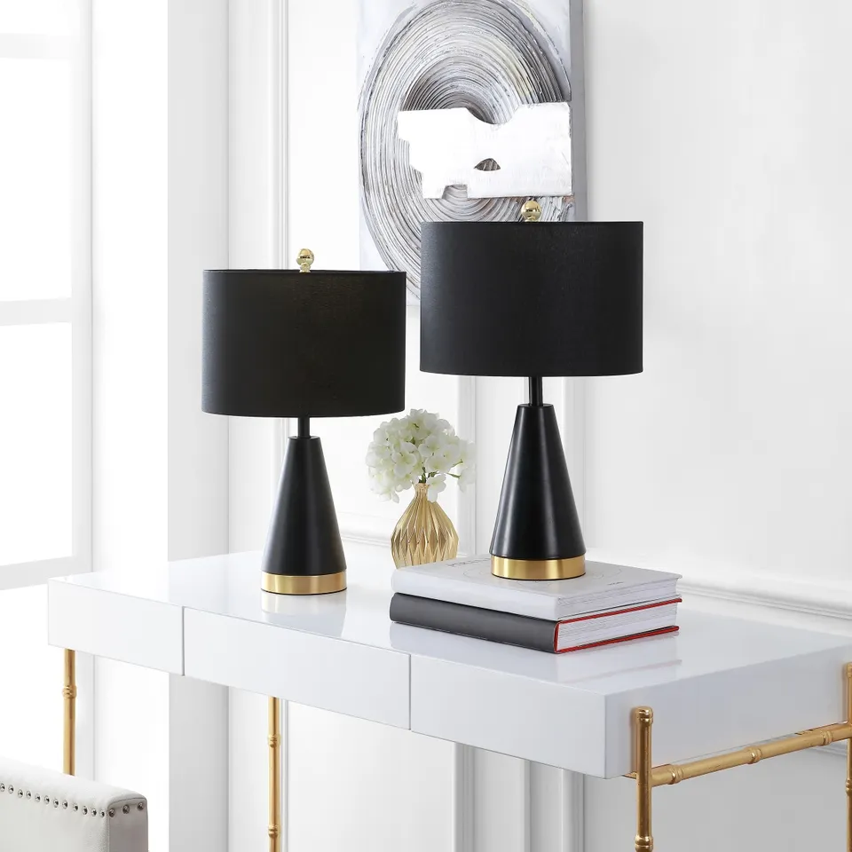 Penla Table Lamp, Set Of 2 - Black / Gold