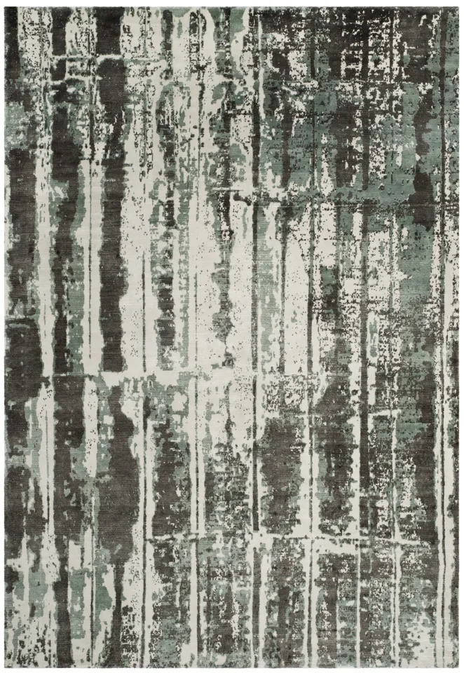 Arlo Home Hand Loomed Area Rug, MIR267B, Silver/Grey,  6' X 9'
