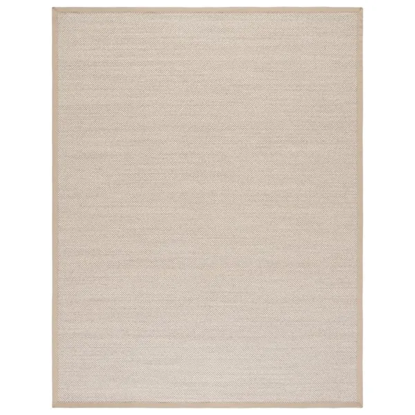 Natural Weave Solid Bordered Area Rug
