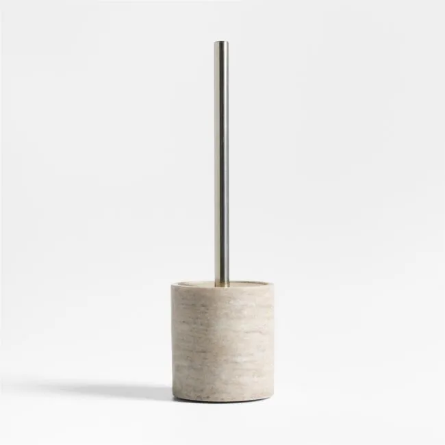 Tuscan Beige Marble Toilet Brush
