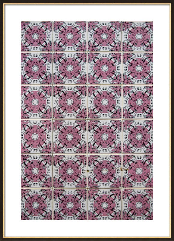 Pink and White Tiles in Lisbon by Sivan Askayo for Artfully Walls