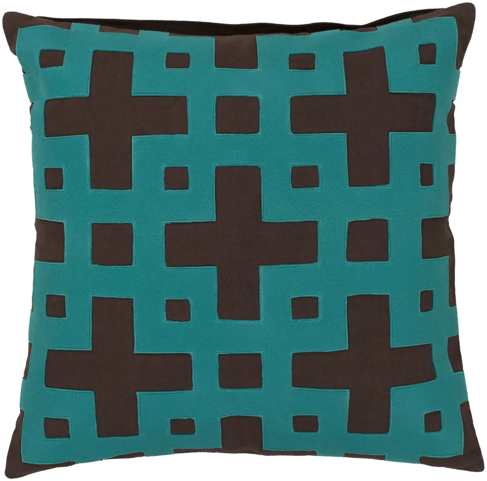 Layered Blocks AR-083 20"L x 20"W Pillow Cover