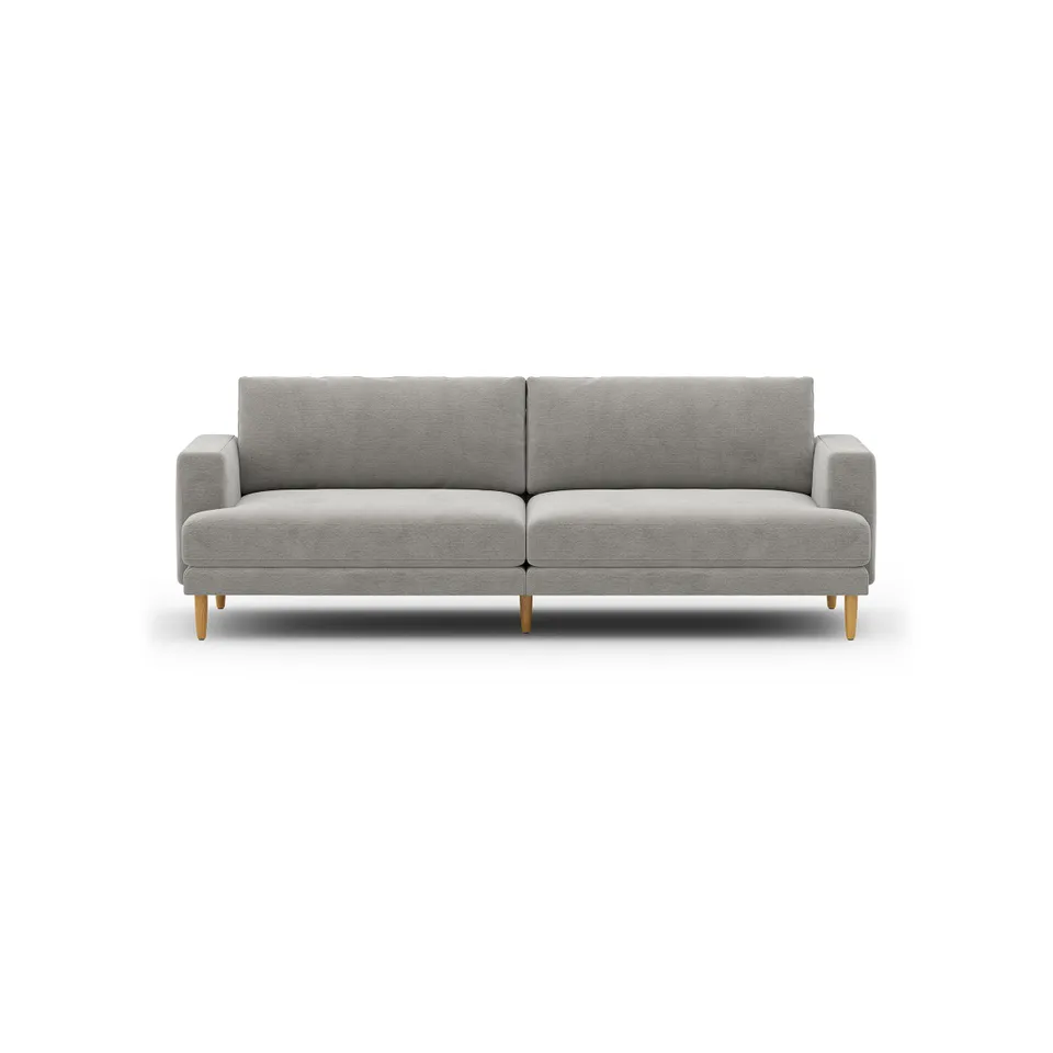 Ember Sofa - 89" / Crushed Gravel - Performance Chenille / Oak - Wood