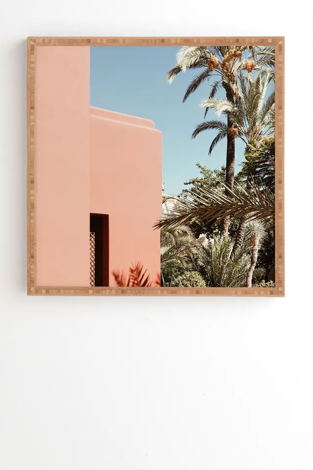 Hacienda by Gale Switzer - Framed Wall Art Bamboo 12" x 12"