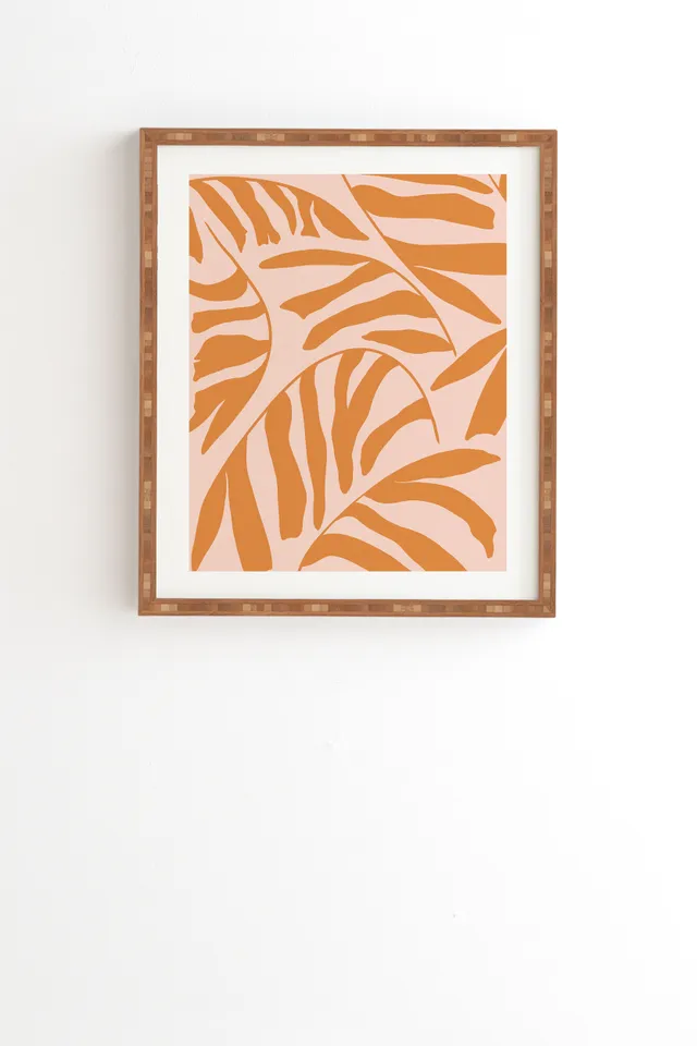 Palm 4 by Jae Polgar - Framed Wall Art Bamboo 12" x 12"