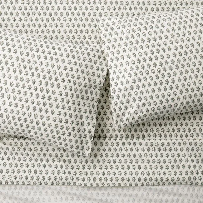 Favorite Washed Organic Cotton Desert Bloom King Bed Sheet Set