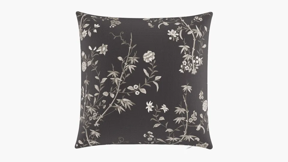 Throw Pillow 20", Black Bamboo Garden, 20" x 20"