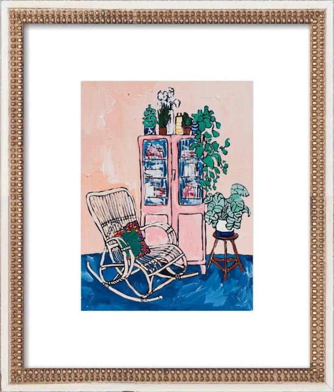 Rocking Chair In Pink Interior by Lara Lee Meintjes for Artfully Walls