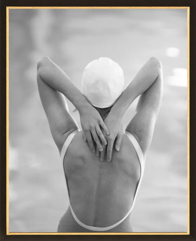 The Swimmer with a white  cap by Lucy Snowe for Artfully Walls