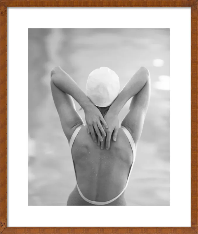 The Swimmer with a white  cap by Lucy Snowe for Artfully Walls