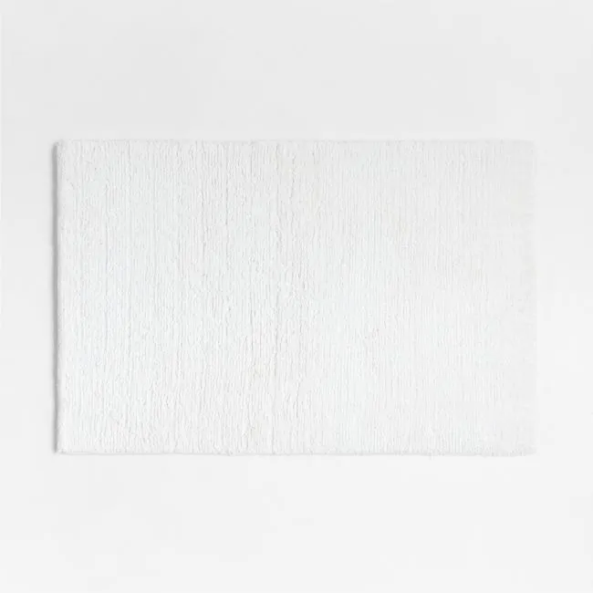 Rylan Organic Cotton White Bath Mat 24"x36"