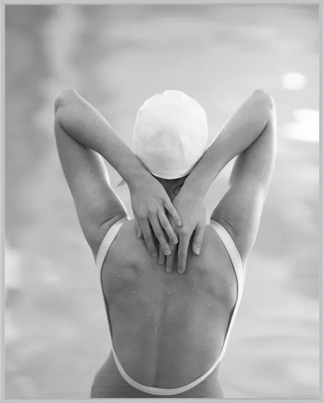 The Swimmer with a white  cap by Lucy Snowe for Artfully Walls