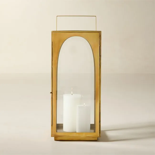 Hastings Aged Brass Outdoor Lantern 26.5"