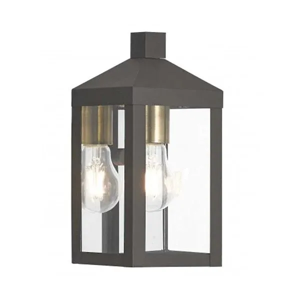 James Clear Glass Outdoor Wall Sconce