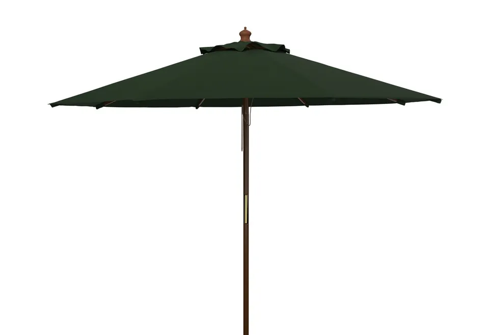 Bethany 9 Foot Wooden Umbrella - Hunter Green