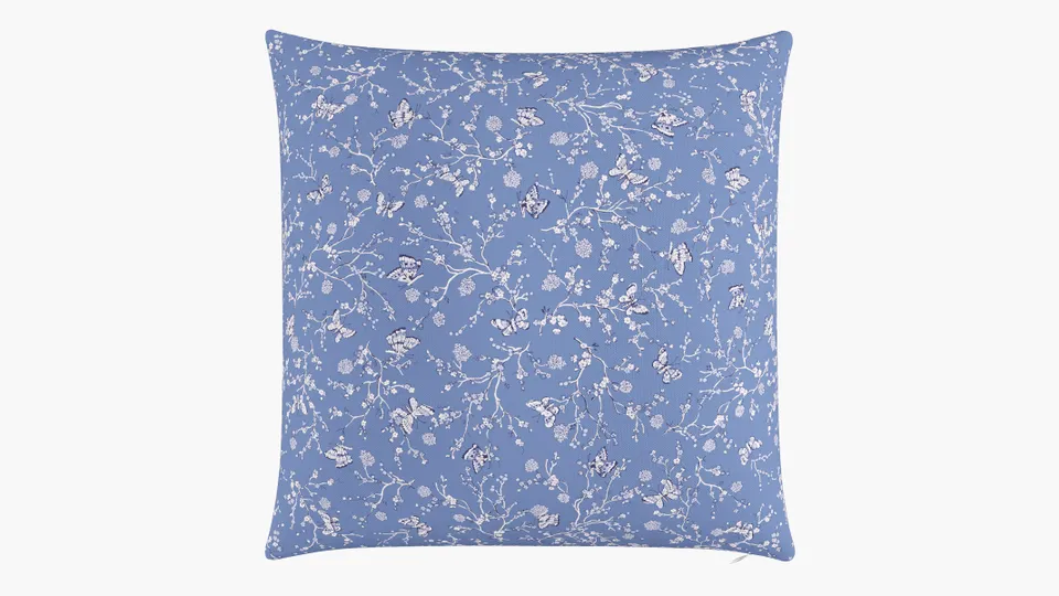 Throw Pillow 22", Blue Mariposa, 22" x 22"