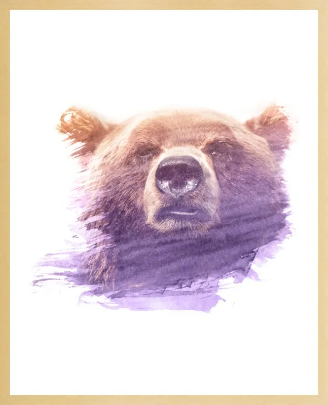 BEAR SUPERIMPOSED WATERCOLOR by Emiliano Deificus for Artfully Walls