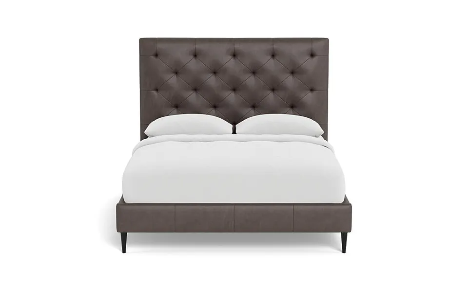 Lowen Leather Upholstered Bed with Tufting Option