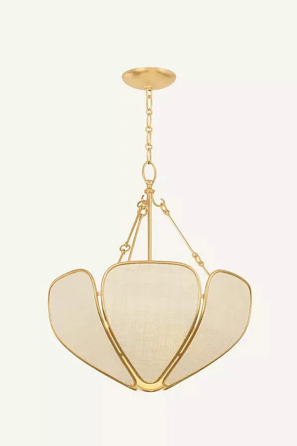 Bayville Gold Leaf Woven Saguran Pendant
