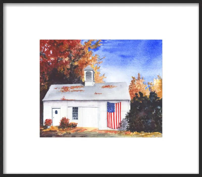 The Ross Barn in Fall by Lydia Marie Elizabeth for Artfully Walls