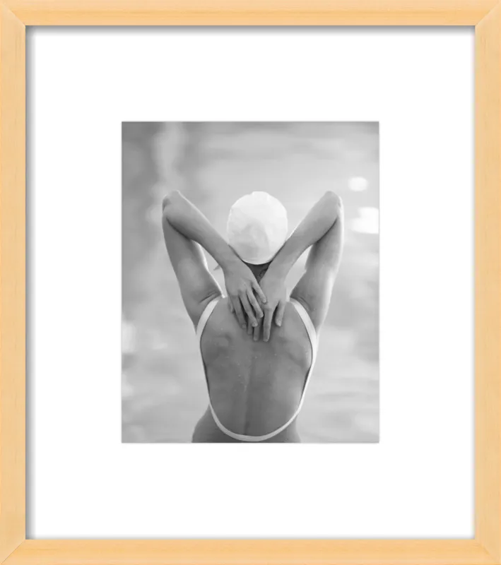The Swimmer with a white  cap by Lucy Snowe for Artfully Walls