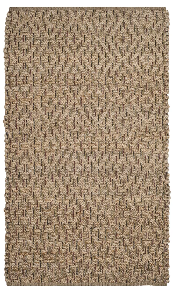 Arlo Home Hand Woven Area Rug, NF873A, Natural/Red,  3' X 5'