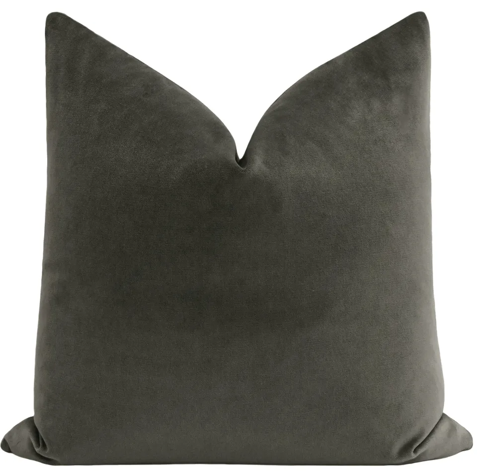 SOCIETY VELVET // CHARCOAL - 20” X 26” STANDARD SHAM