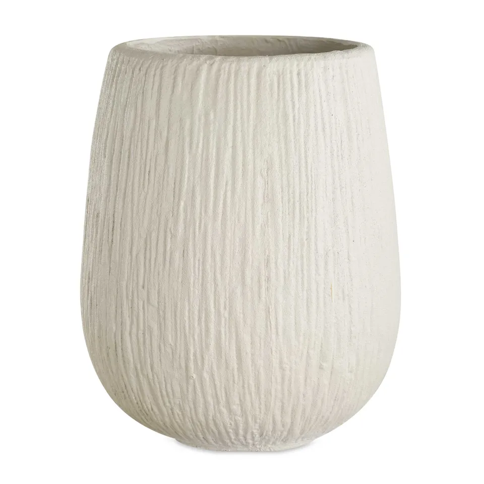 Rustic Ridge Off-White Outdoor Planter