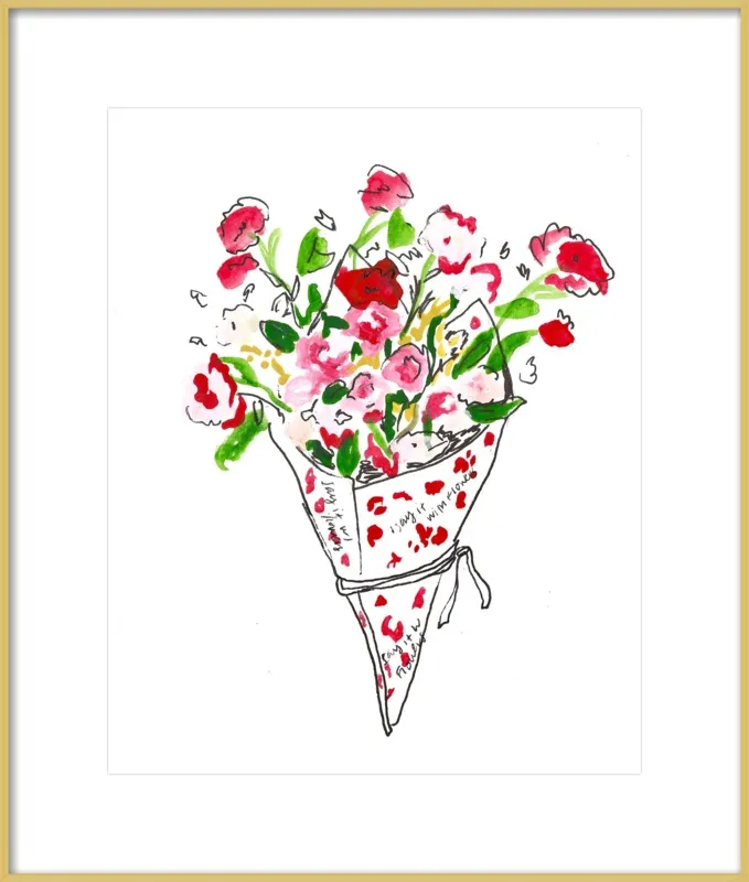 Bodega Flowers in Pink and Red by Larsen McDowell for Artfully Walls