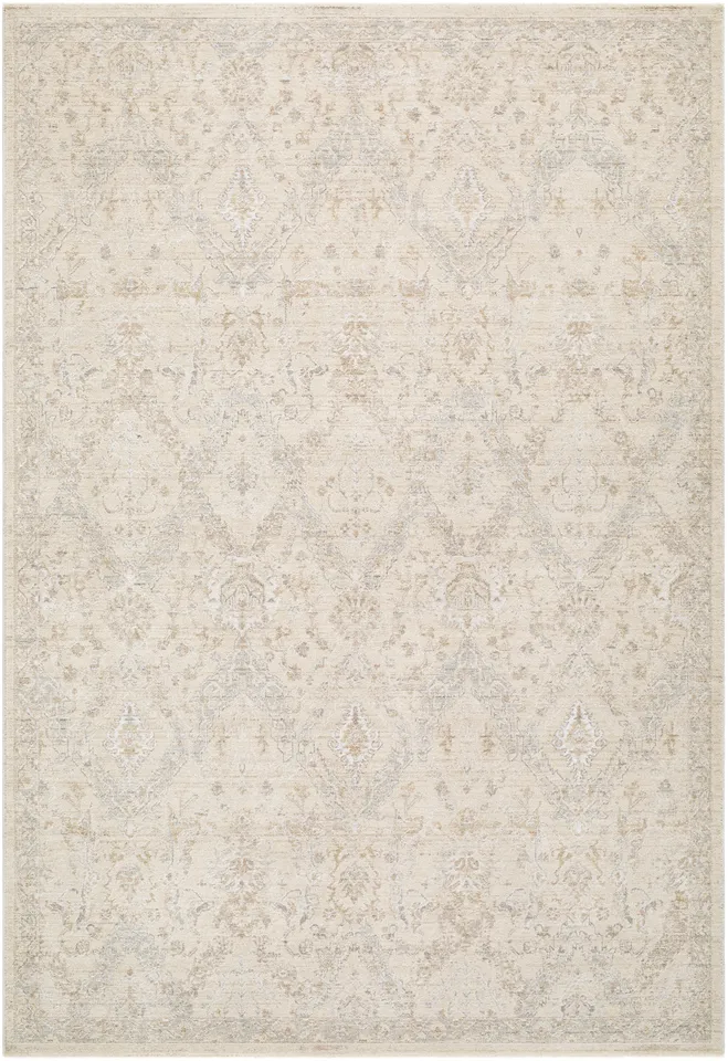 Lotus White Indoor 2' x 2'11" Machine Woven Rug