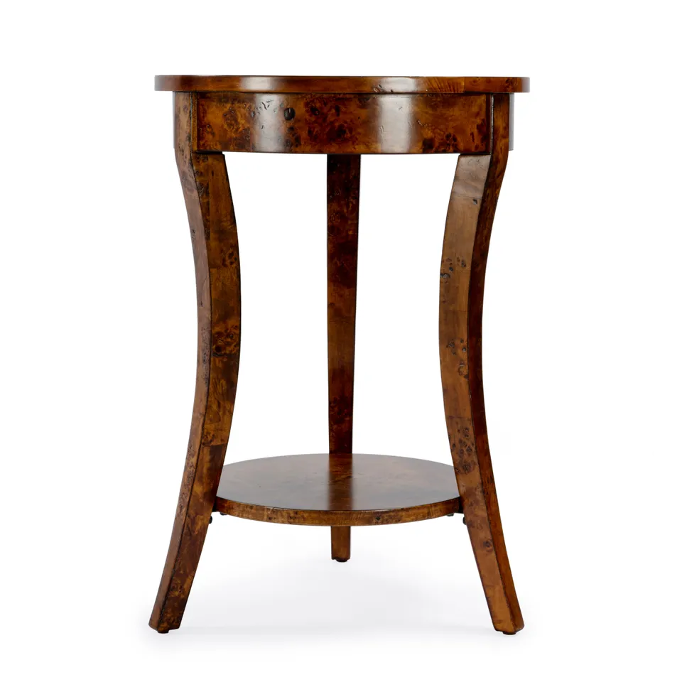 Holdin Traditional Burl Side Table