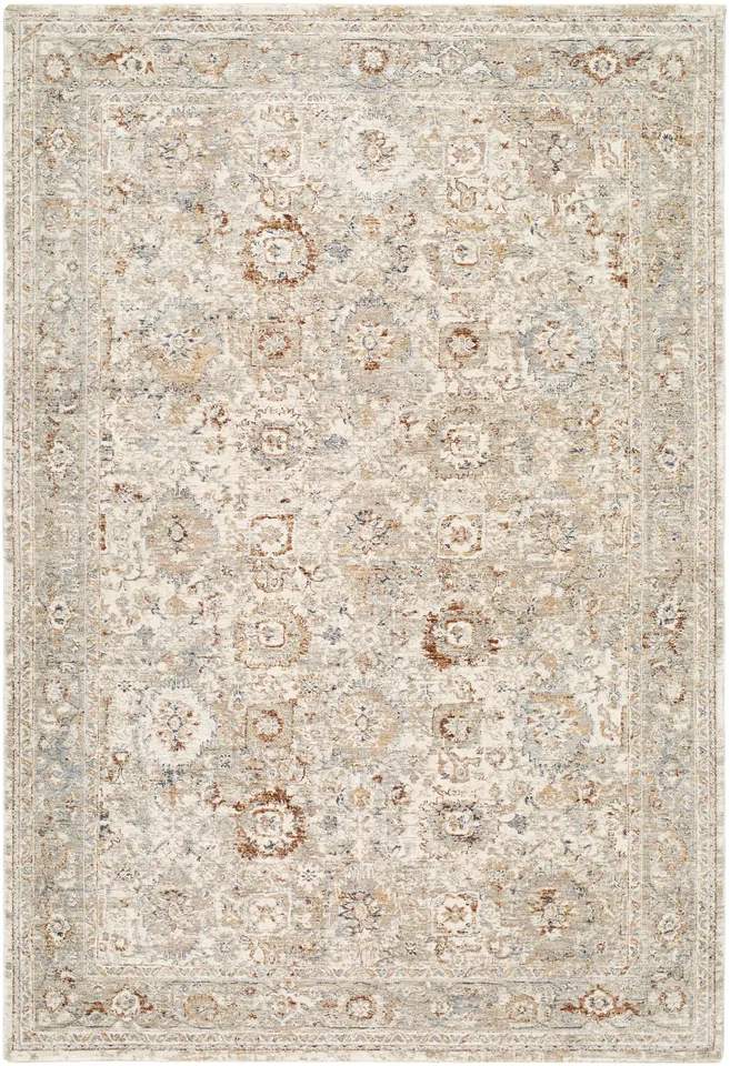Poem Gray Indoor 2' x 2'11" Machine Woven Rug